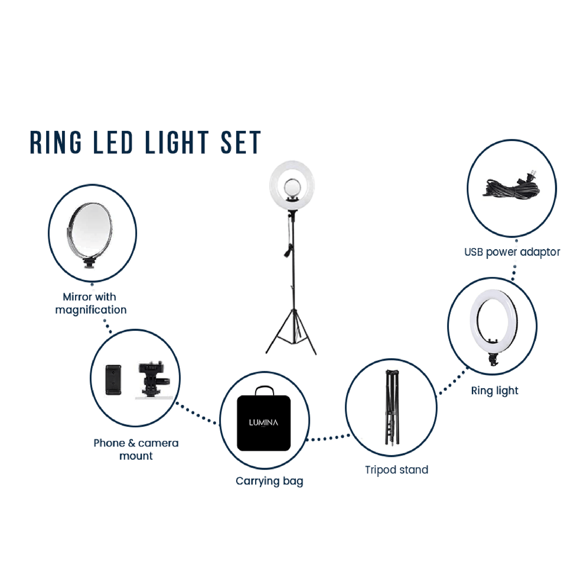 18 Professional Ring Light with Stand & Carrying Bag