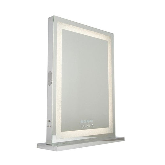 Crystal Vanity Mirror with Bluetooth Speakers - Lumina Pro USA -