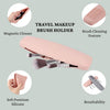Magnetic Silicone Makeup Brush Holder: Travel-Friendly with Built-in Cleaning Grooves & Anti-Germ Slit - Lumina Pro -